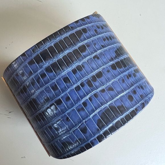 Celine Blue Snakeskin Bracelet - Picture 4 of 10